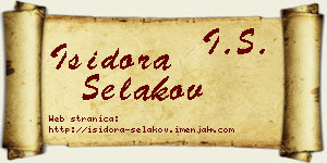 Isidora Selakov vizit kartica